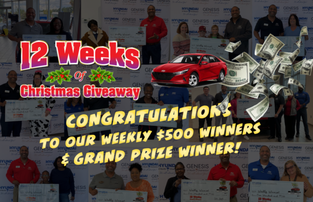 Congratulations to Our $500 Winners & 3-Year Lease Grand Prize Winner!