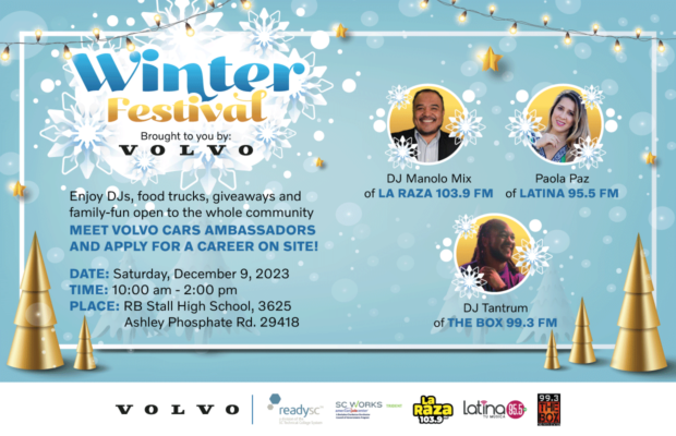 This Saturday: Join DJ Tantrum @ Volvo Charleston’s Winter Festival