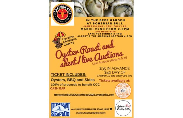 Annual Carolina Children’s Charity Oyster Roast – 3/22